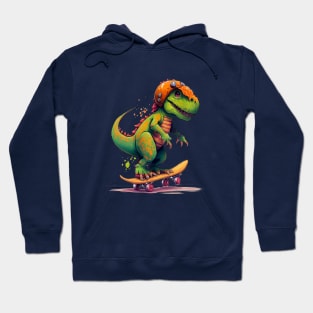 Skateboarding Dinosaur Hoodie